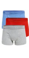 Calvin Klein Underwear Cotton Classics 3-pack Trunks Glacier/grey Heather/molten In Glacier/grey Heather/molten