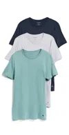 Calvin Klein Underwear Cotton Classics Crew Neck T-shirt 3 Pack Micro Chip/zoni Beach/ink In Multi