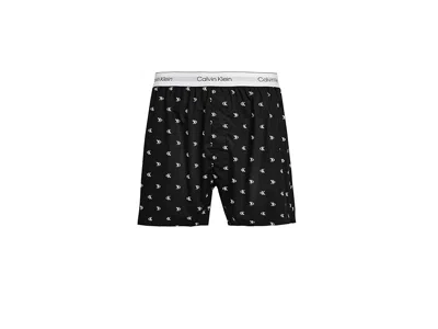 Calvin Klein Underwear Cotton Poplin Boxers In Black