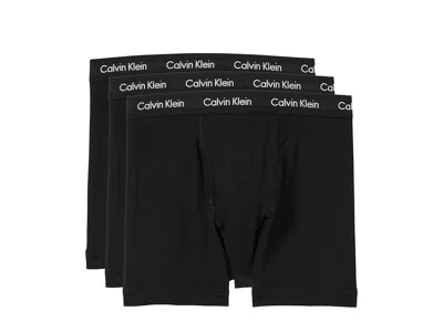 Calvin Klein Underwear Cotton Stretch Boxer Brief 3-pack In Black