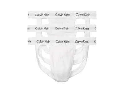 Calvin Klein Underwear Cotton Stretch Jock Strap 3-pack In White