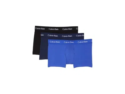 Calvin Klein Underwear Cotton Stretch Low Rise Trunks 3-pack In Multi