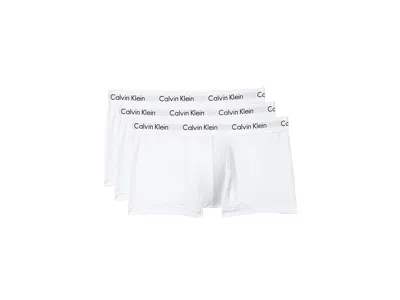 Calvin Klein Underwear Cotton Stretch Low Rise Trunks 3-pack In White