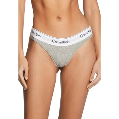 Calvin Klein Underwear Gray Cotton Pantie In White