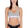 Calvin Klein Underwear Gray Cotton Women's Bra In Gray