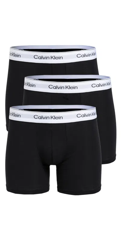 Calvin Klein Underwear Icon Cotton Stretch 3-pack Boxer Briefs Black
