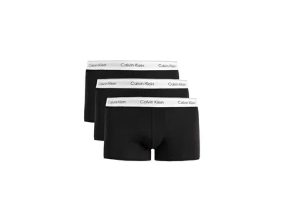 Calvin Klein Underwear Icon Cotton Stretch 3-pack Low Rise Trunk In Black