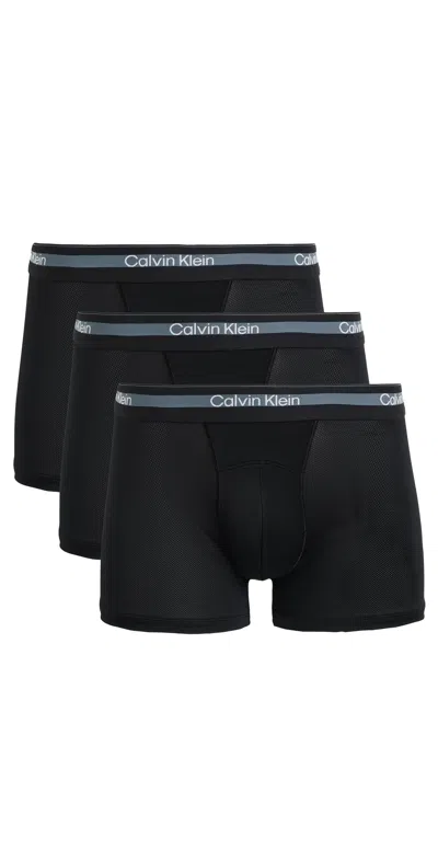Calvin Klein Underwear Icon Movement Sport Trunks 3 Pack Black