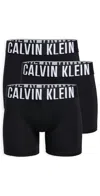 Calvin Klein Underwear Intense Power Micro 3-pack Low Rise Trunks Black In Black