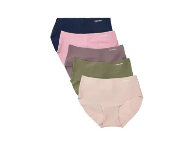 Calvin Klein Underwear Invisibles Microfiber Stretch Hipster 5-pack In Multi