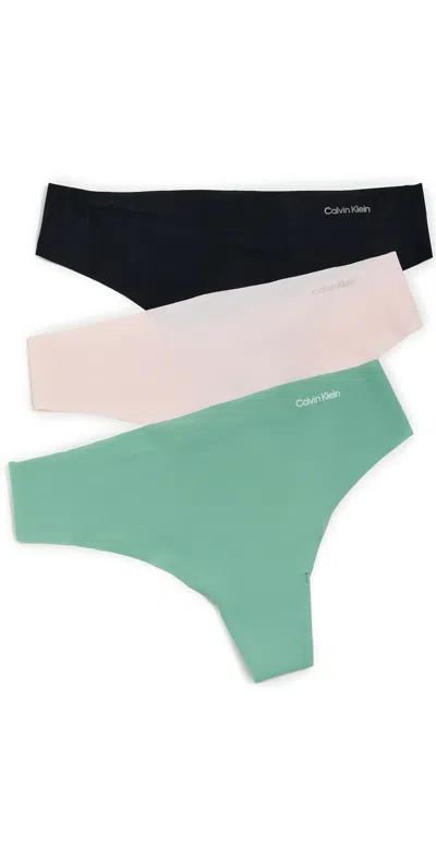 Calvin Klein Underwear Invisibles Thong 3 Pack Multi
