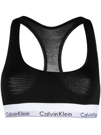 Calvin Klein Underwear Dd+ Stretch-jersey Soft-cup Bra In Black