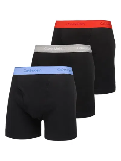 Calvin Klein Underwear Logo Boxers (set Of Three) In Black