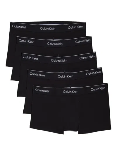 Calvin Klein Underwear Logo-waistband Boxers (pack Of Five) In Black