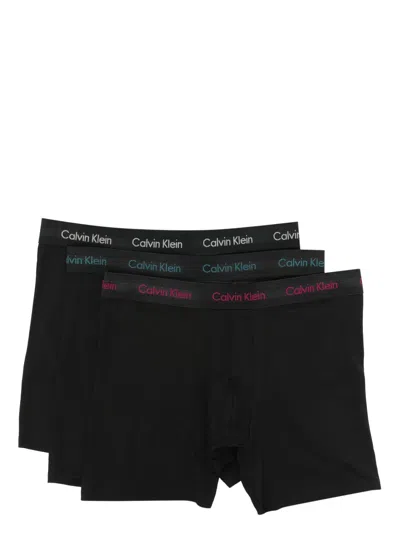 Calvin Klein Underwear Logo-waistband Boxers (pack Of Three) In Black