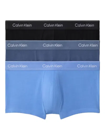 Calvin Klein Underwear Logo-waistband Boxers (pack Of Three) In Blue
