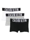 Calvin Klein Underwear Logo-waistband Boxers (pack Of Three) In Blue