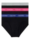 Calvin Klein Underwear Logo-waistband Briefs (pack Of Three) In Black