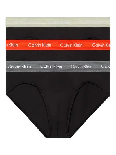 Calvin Klein Underwear Logo-waistband Briefs (pack Of Three) In Black