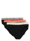 Calvin Klein Underwear Logo-waistband Briefs (pack Of Three) In Black
