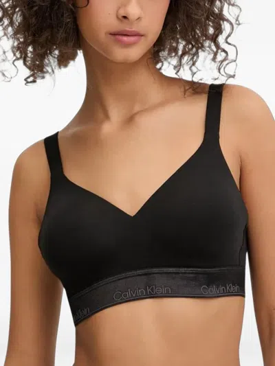 Calvin Klein Underwear Logo-underband Bra In Black
