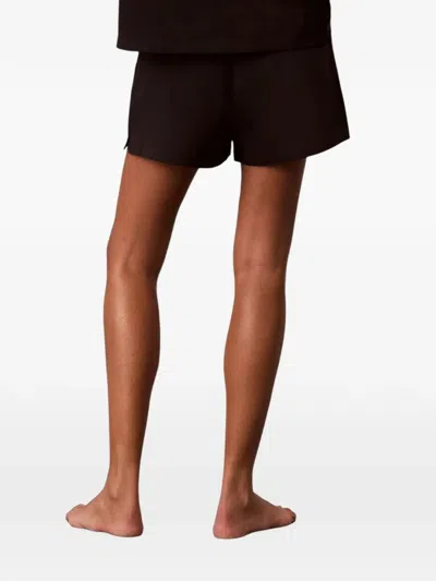Calvin Klein Underwear Logo-waistband Cotton Pajamas (set Of Two) In Black