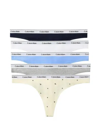 Calvin Klein Underwear Gray Cotton Pantie In Multi