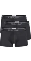 Calvin Klein Underwear Micro Stretch 3-pack Low Rise Trunks In Black