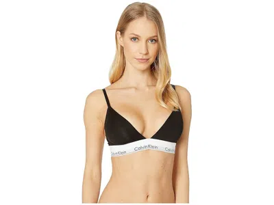 Calvin Klein Underwear Modern Cotton Lightly Lined Triangle Bra In Black