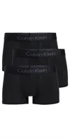 Calvin Klein Underwear Modern Modal 3-pack Trunks Black In Black