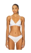 Calvin Klein Underwear Modern Rib Unlined Triangle Bra In White