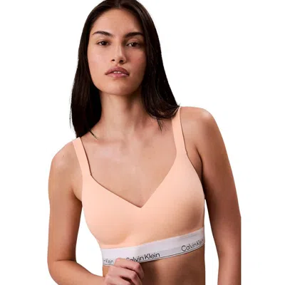 Calvin Klein Underwear Orange Cotton Bra In Pink