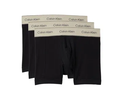 Calvin Klein Underwear Pima Cotton 3-pack Boxer Brief In Black