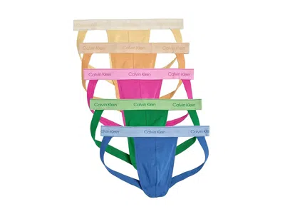 Calvin Klein Underwear Pride Cotton Jock Strap 5-pack In Multi