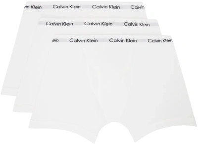 Calvin Klein Underwear Three-pack White Boxer Briefs In 110 - White