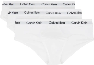 Calvin Klein Underwear Three-pack White Briefs In 110 - White