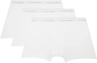 Calvin Klein Underwear Three-pack White Classics Boxers In 100 - White