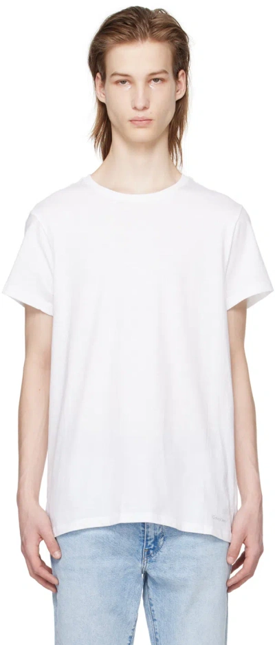 Calvin Klein Underwear Three-pack White T-shirts In 100 - White