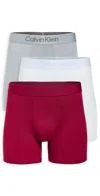 Calvin Klein Underwear Ultra Soft Modal Boxer Briefs 3 Pack Greatest Grey/beet Red/icy Grey In Multi