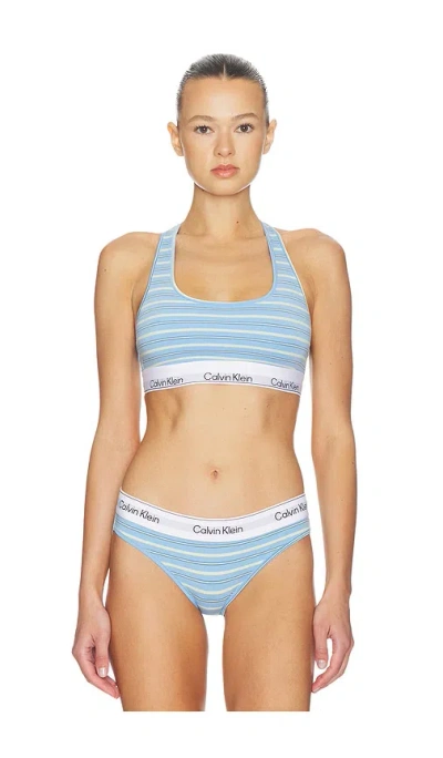 Calvin Klein Underwear Unlined Bralette In Blue