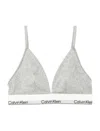 Calvin Klein Uniled Trangle Bralette In Gray