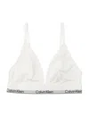 Calvin Klein Womens Modern Lightly Lined Triangle Bra In White