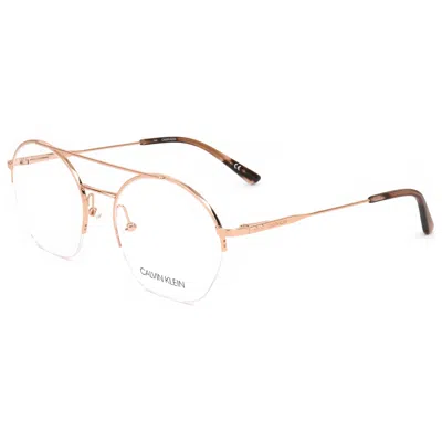 Calvin Klein Unisex 52mm Rose Gold Opticals In Multi