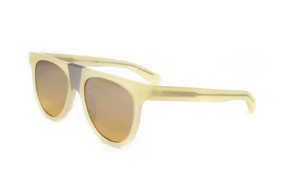 Calvin Klein Unisex 52mm White Sunglasses Cknyc1851s-741-52 In Yellow