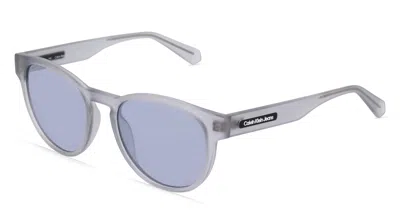 Calvin Klein Unisex 53 Mm Crystal Clear Sunglasses In Gray