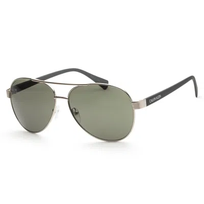 Calvin Klein Unisex 60mm Silver Sunglasses In Gold