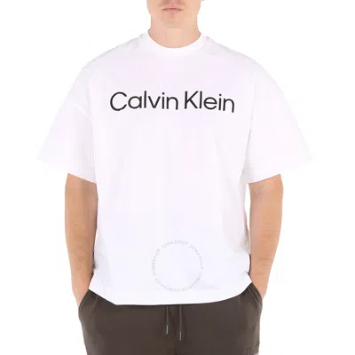 Calvin Klein Unisex Bright White Bold Logo Institutional Tee