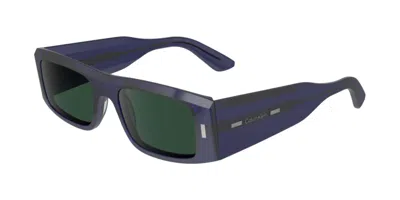 Calvin Klein Unisex Ck23537s Sunglasses In Blue/green
