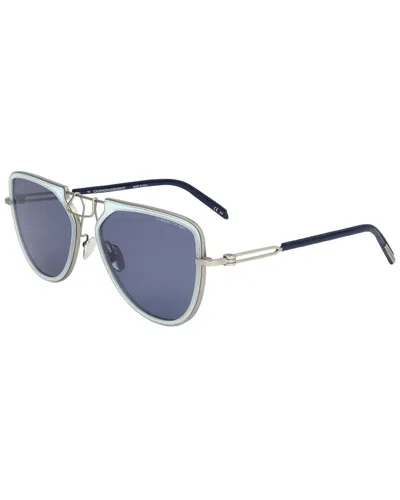 Calvin Klein Cknyc1874s 450 57 16 140 Unisex Sungl In Blue