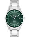 Calvin Klein Unisex Iconic Automatic Silver Stainless Steel Bracelet Watch 40mm In Silver